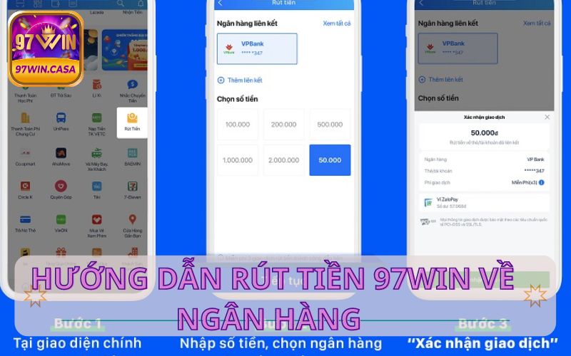 Hướng dẫn 4 bước rút tiền thưởng về ngân hàng